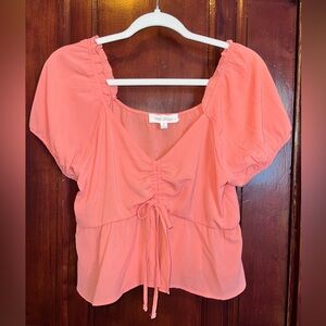 Pink Rose Babydoll Style Blouse